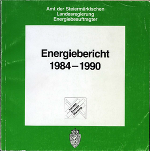 Titelbild des ersten Energieberichts - ein grünes Quadrat mit einem weißen Quadrat in dem der Titel steht.