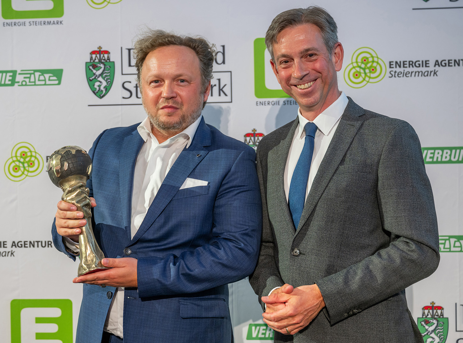 (v.l.n.r.) Florian Wagner (Emerald Horizan AG) mit Rubrikpate Werner Ressi (Energie Steiermark) © Johannes Gellner, bei Quellenangabe honorarfrei (v.l.n.r.) Florian Wagner (Emerald Horizan AG) mit Rubrikpate Werner Ressi (Energie Steiermark)