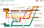 Grafische Darstellung des Energieflusses 2024 in der Steiermark in Form eines Energieflussbildes.